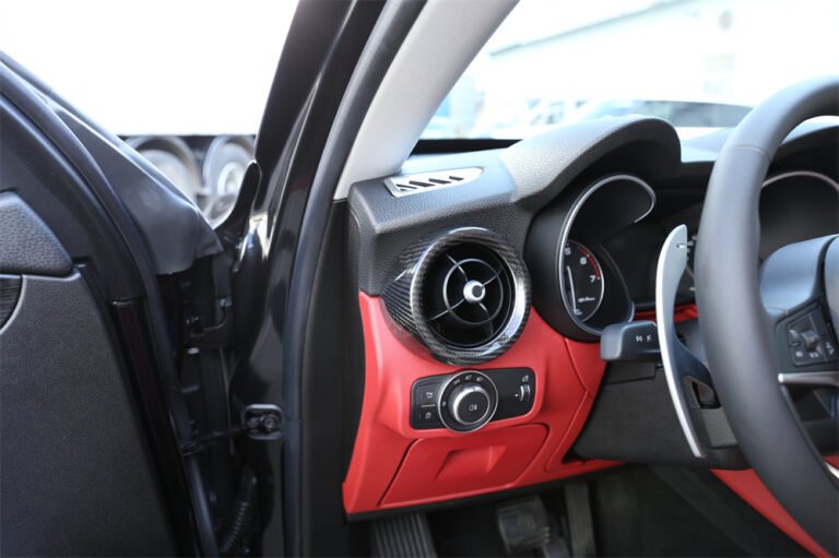 Alfa Romeo Stelvio Carbon Fiber Interior AC Vent Trim Cover