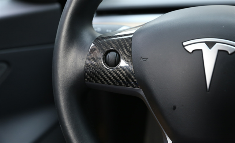Tesla Model3 model Y model s model x Carbon Fiber Steering Wheel Trim Parts