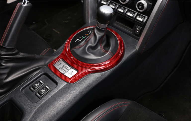 Toyota 86 Subaru BRZ Shift Gate Trim Panel Parts Carbon Fiber Red